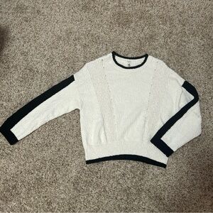 Lou & Grey Black and White Sweater, Small
